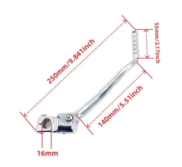 Kick déporté acier forgé 16mm