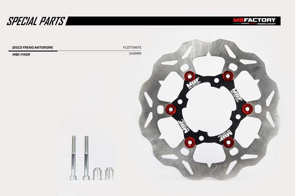 Disque frein avant flottant 4 troues 240mm MBF