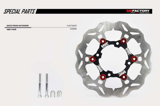 Disque frein avant flottant 4 troues 240mm MBF