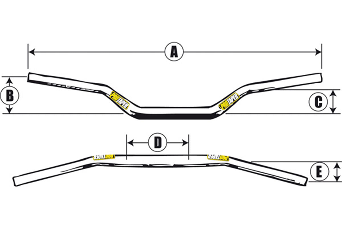 Guidon Motocross PROTAPER Contour Mini Haut Ø28,6mm