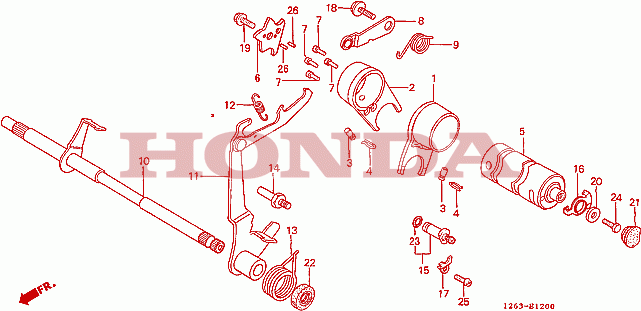 Sélection de vitesse moteur 150 / 160 YX