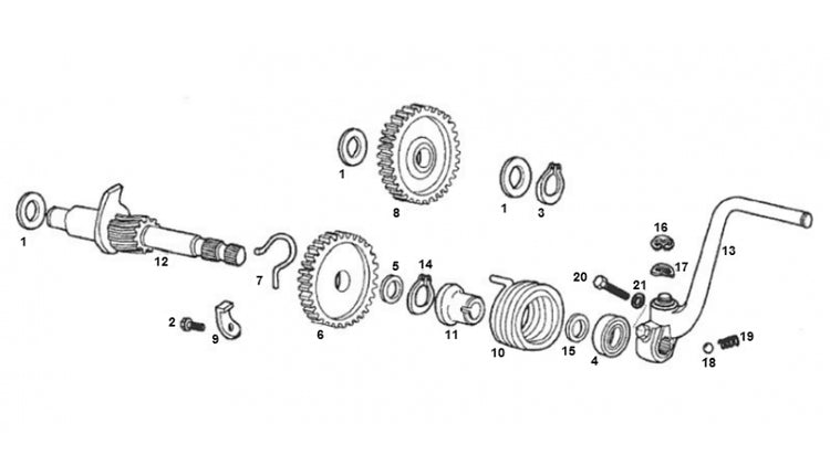 Axe de Kick moteur YX 150 / 160
