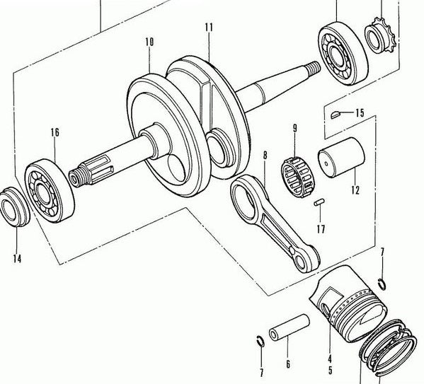 Vilebrequin moteur 150 / 160 YX