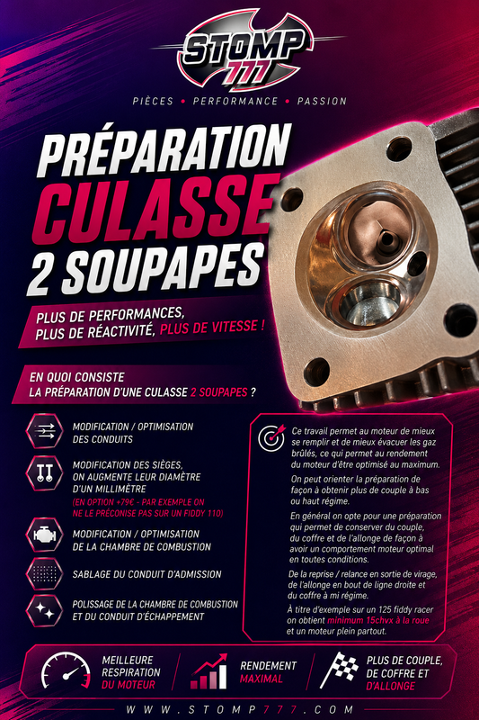 Préparation culasse 2 soupapes