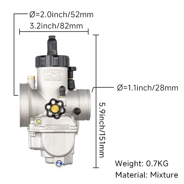 Carburateur CPO Racing PE28 – PE28YJ