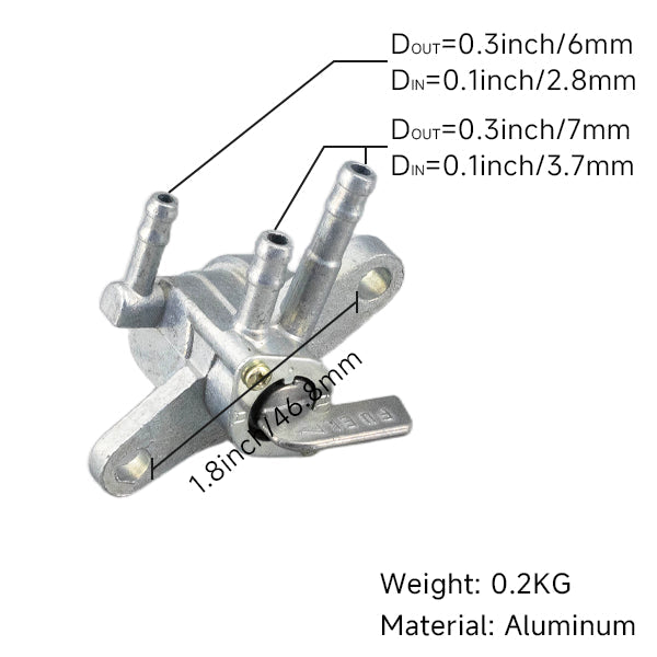 Robinet d’essence 3 voies Madmunk – Honda CT70 / Dax