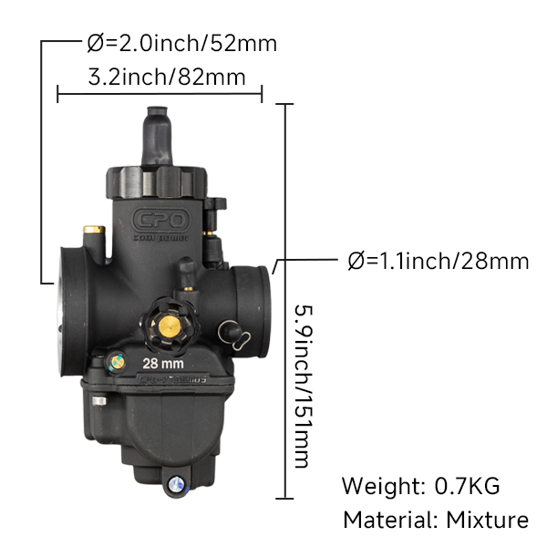 Carburateur CPO Racing PE28 – PE28YJ BLACK