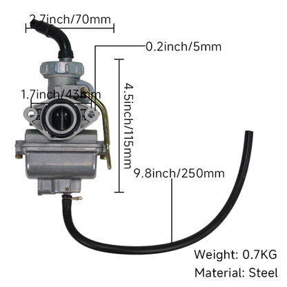 Carburateur PZ20 20 mm – Mini 4 temps 70 à 110 cm³
